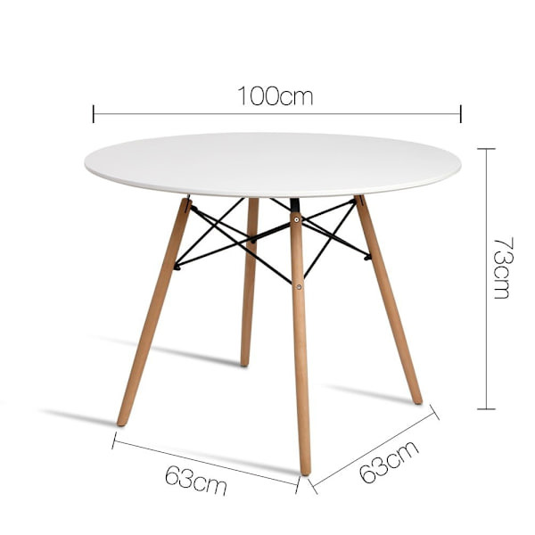 Dining Table Round White 4 Seater 100CM62866849076994112