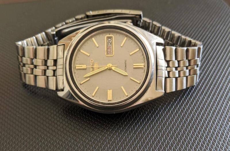 VINTAGE SEIKO 5 7009 AUTOMATIC PATTERNED GRAY FACE MENS WATCH | Watches |  Gumtree Australia Burnside Area - Glen Osmond | 1257261930