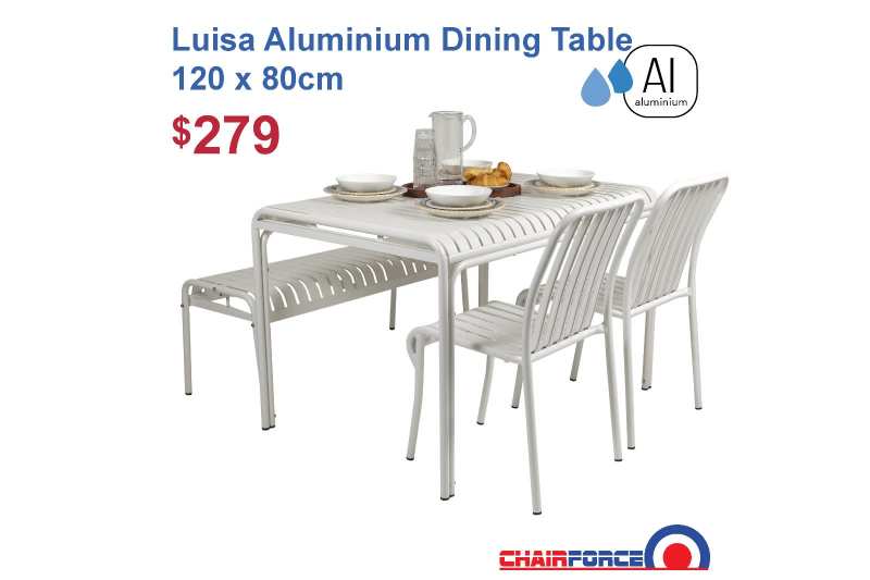 Luisa Aluminium Tables & Sets - no rust EVER62863384181507113