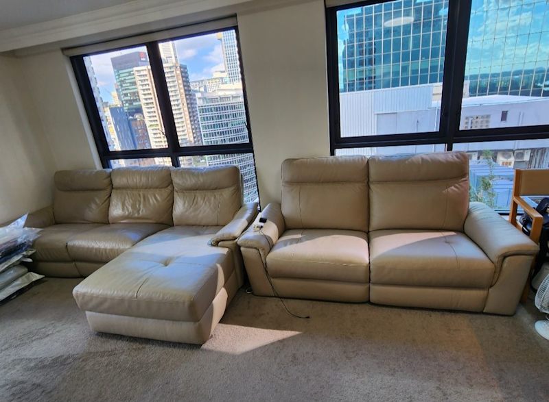 nick scali recliner leather sofa 3seat(2k) +2.5 seat(1,5k)628633834740501113