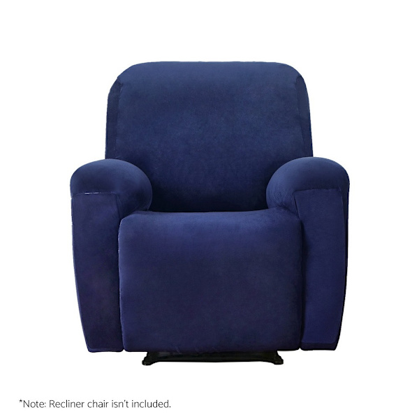 Recliner Chair Covers 1 Seater Velvet Navy62864722994817111