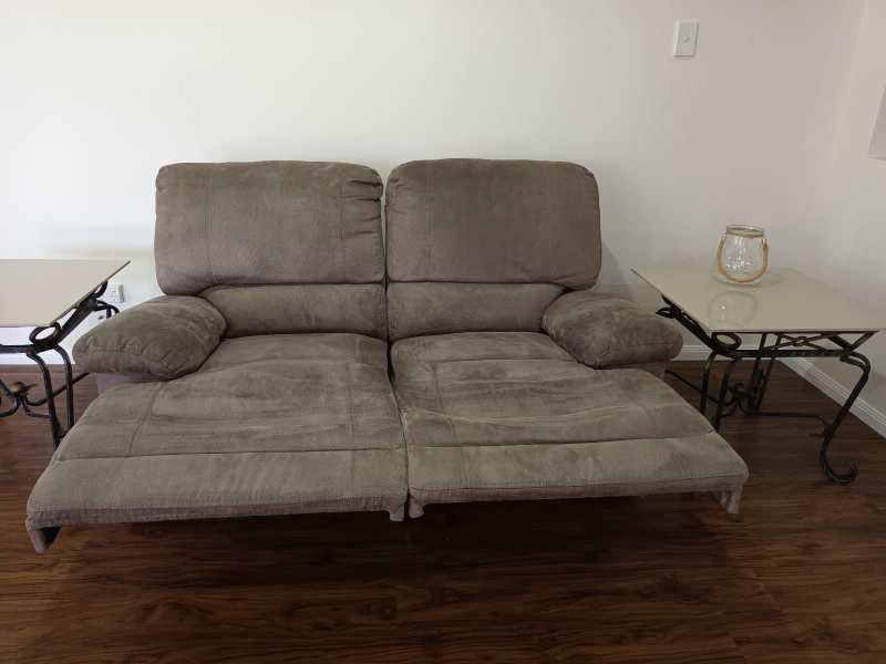 two matching recliners