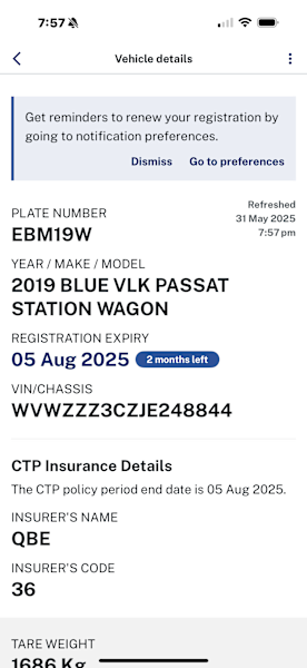 2018/19 VW Passat Wolfsburg edition62885350006530111