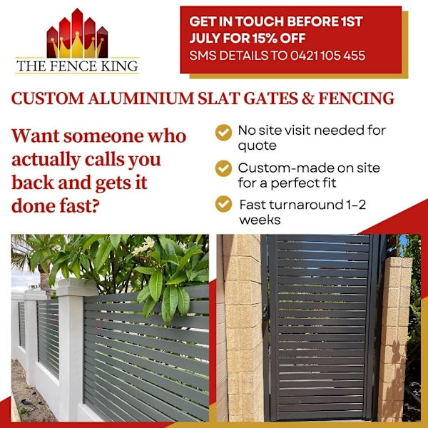 Aluminium Slat Fencing & Gates EOFY SALE 15% OFF NOW!!!62864726702337111