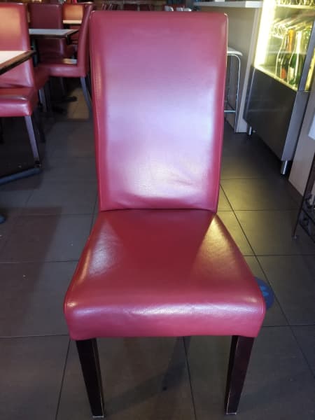 Dining chairs full leather, high back (6), P/up Hillsdale.62863384876674114