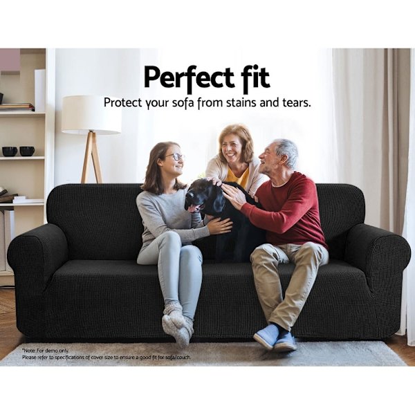 Sofa Cover Couch Covers 3 Seater High Stretch Black62863382686337113