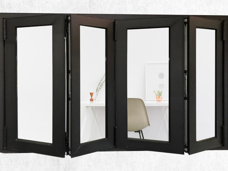 Aluminium 4 Panel Bi Fold Stacking Window - Black, White 630077819371551110
