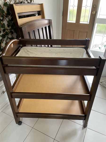 Boori baby cot with mattress and matching change table with mat Cots Bedding in Glen Waverley VIC Gumtree Australia