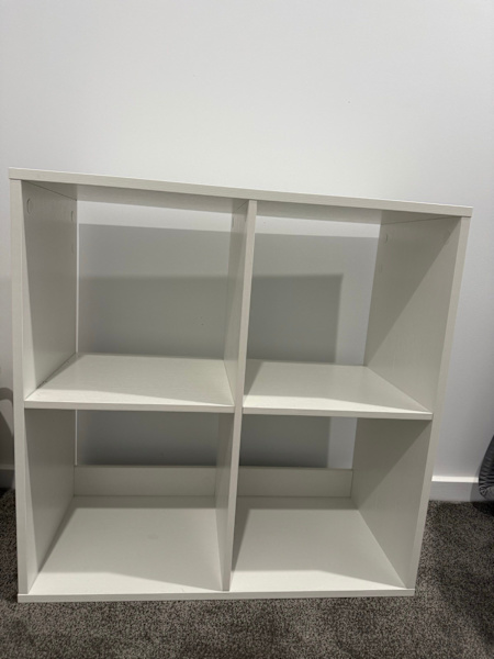 4 cube bookshelf - white 62863377892481113