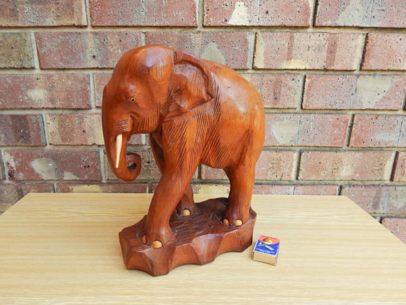 Vintage Carved Wooden Elephant Statue Other Home Decor Gumtree Australia Tea Tree Gully Area Golden Grove 1298051751 - Tall Statues For Home Decor Australia