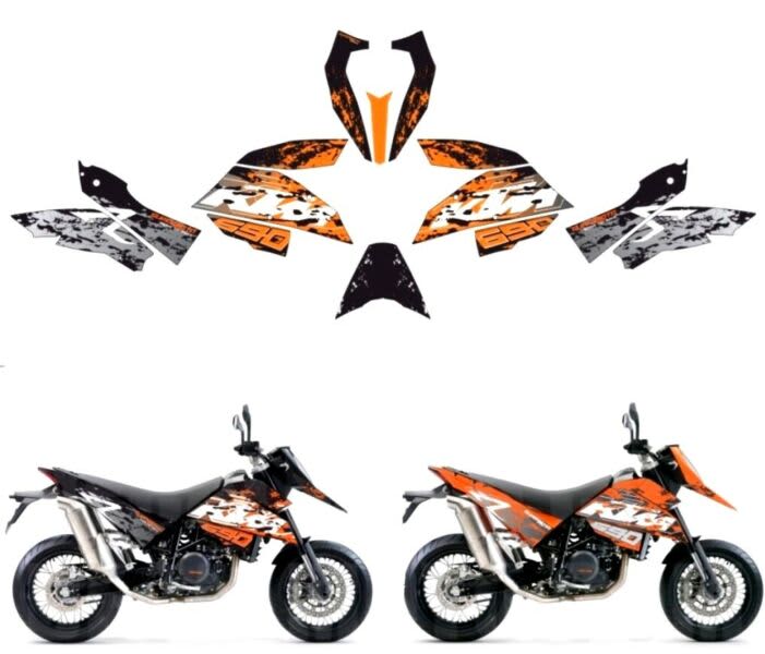 Shop Authentic MAXCROSS GRAPHICS KIT DECALS DECAL STICKERS FOR LC4 690 SM SMR 20072008 STYLE1
