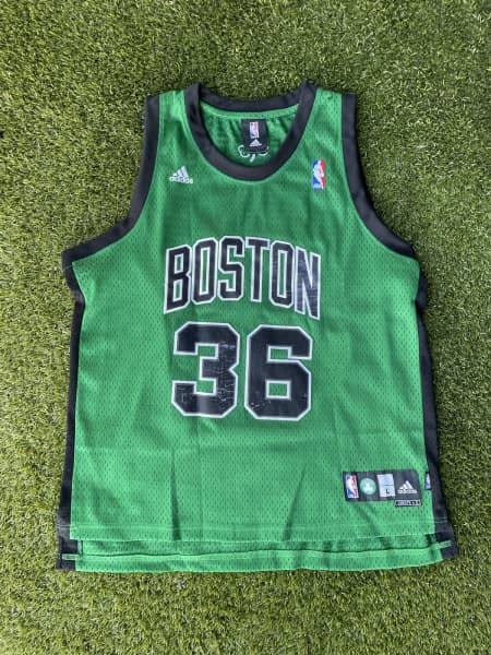 Vintage Boston Celtics Rajon Rondo Jersey Men's Small Adidas Black Plaid NBA