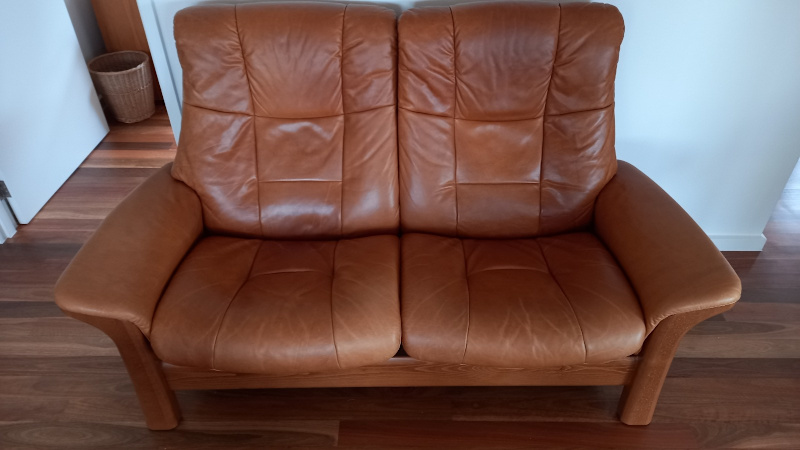 Stressless two-seater reclining leather lounge62863407152898116