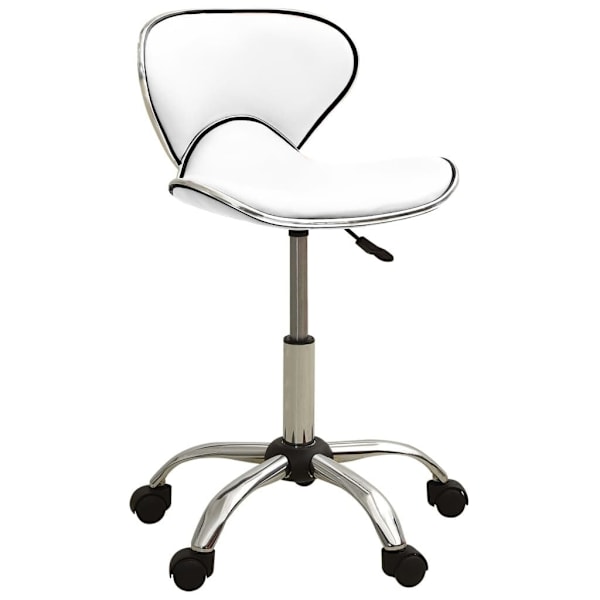 Salon Spa Stool White Faux Leather62864722740355113