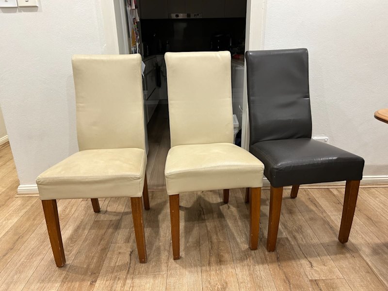 3 x Leather Dining Chairs628633841877771122