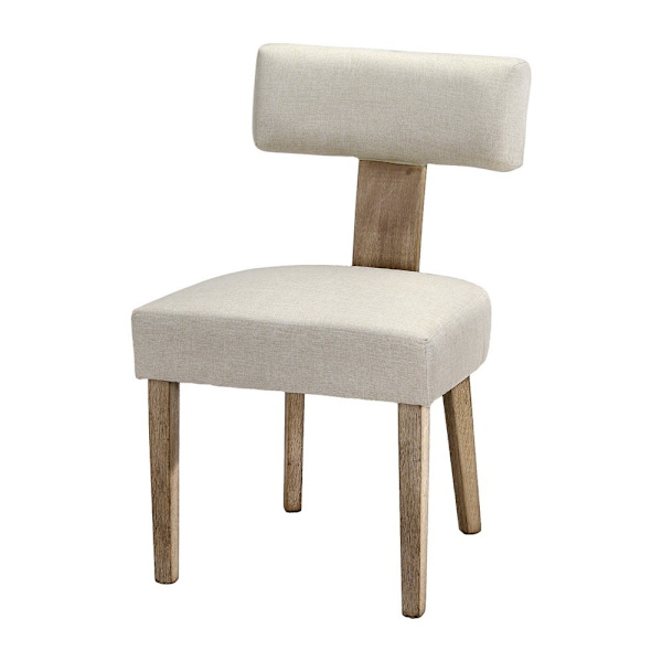 Dining Chairs Set of 4 Linen Fabric Wooden Beige62863839201409113