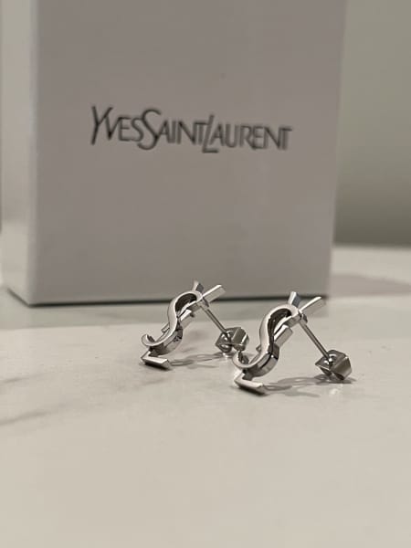 Ysl earrings clearance silver