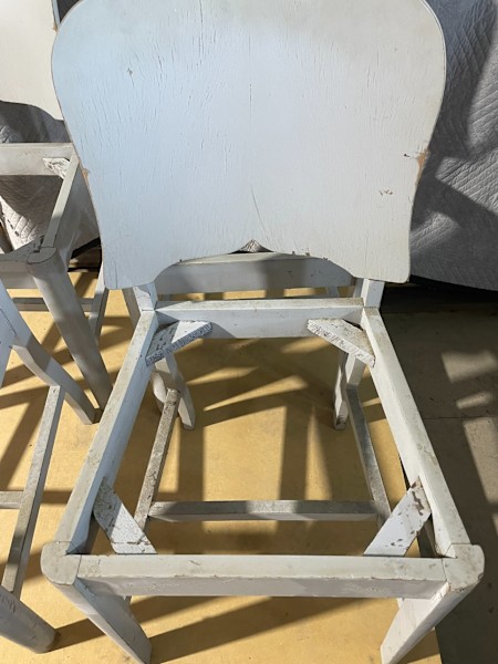 Set of 4 art deco dining chairs, frames only, suit restoration62864722902914114