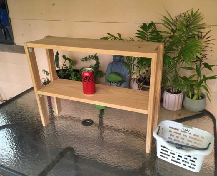 Bookshelf Plant /Shoe stand Bedside table Natural timber NEW condition62863378544513112