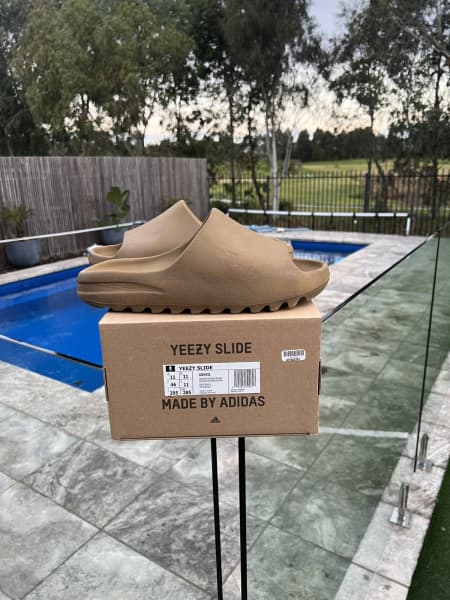 DS Brand New Adidas Yeezy Slide Ochre Sz-12 GW1931 W/Receipt Ships Now Fast