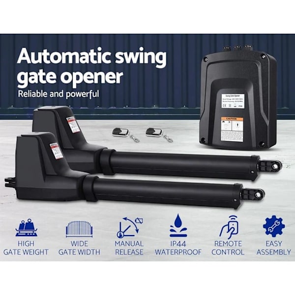 AU STOCK  Automatic Gate Opener Double Swing Remote Control Kit 800KG63019536415491113