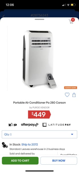 carson pa280 portable air conditioner