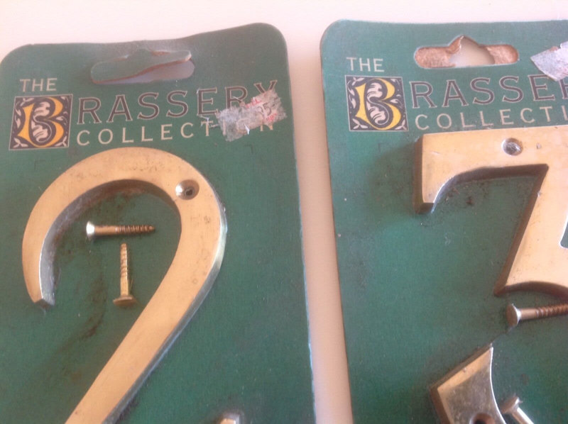 SOLID BRASS NUMBERS. BRIC AND BRACK $ 5.00 EACH  CLEAN UP TIME63008479933699113
