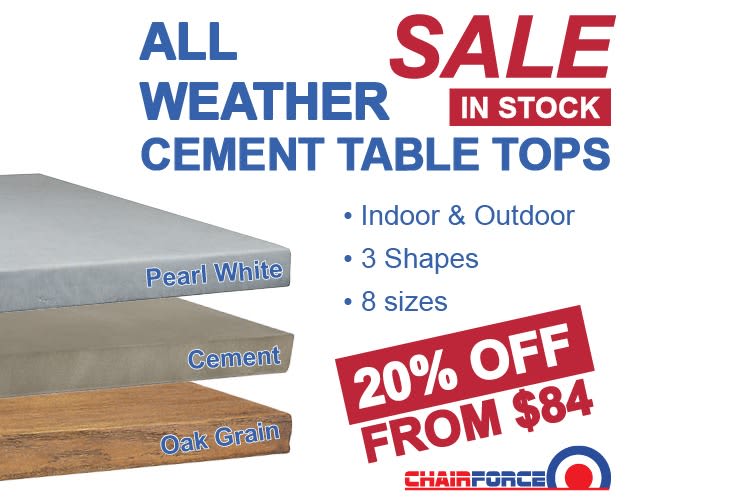 All Weather Cement Table Top - Great Deal, Great Value628634109680661122