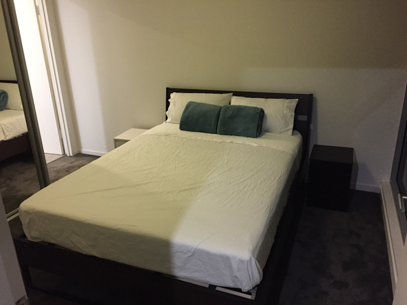 Queen size bed frame and mattress (incl. cover sheets)62863413017603112
