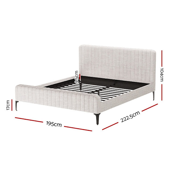 Bed Frame King Size Beige AMMY62863410930945112