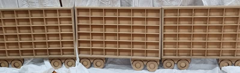 Matchbox car wooden shelf x 4 (Holds 36 in each)628638396665621123