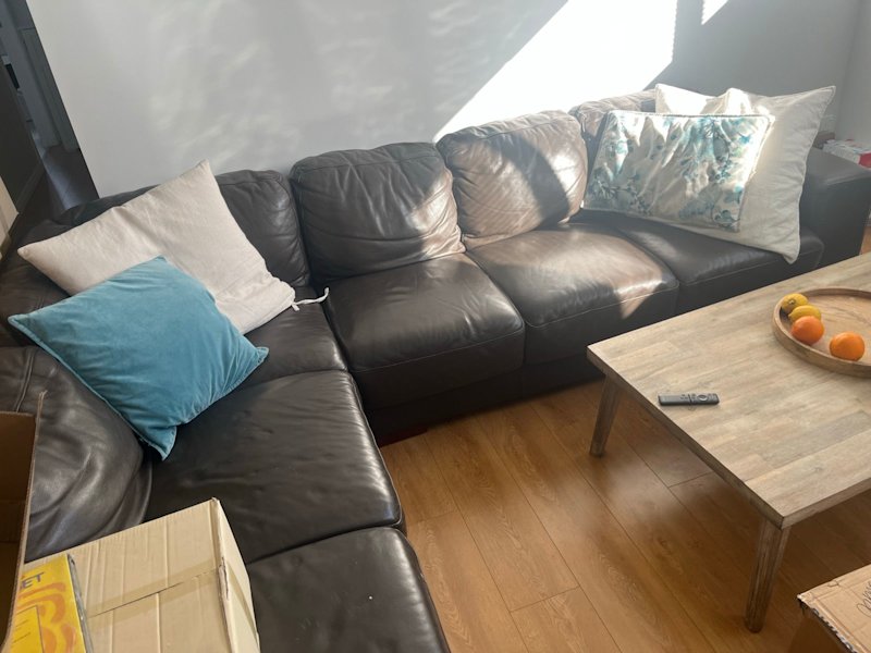 Plush leather couch 62863383945345113