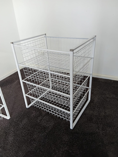 Pair of Wire storage basket racks62863407040257112