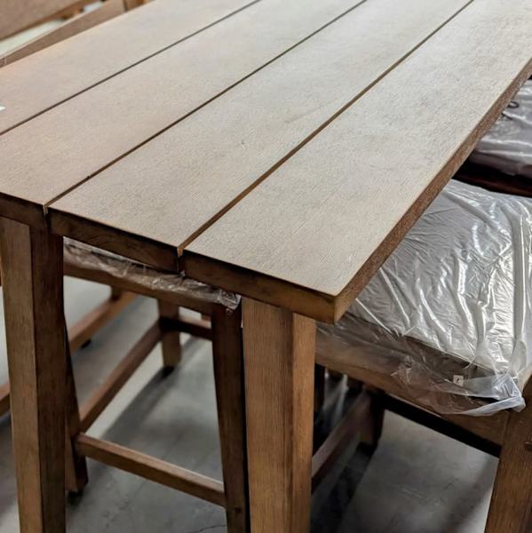 NEW CHELSEA TIMBER 7 PCS DINING/BAR TABLE WITH SEAT CUSIONS-$239962863412143747112