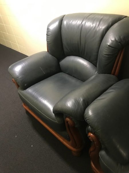 Leather lounge (antique blue)62863840761987113