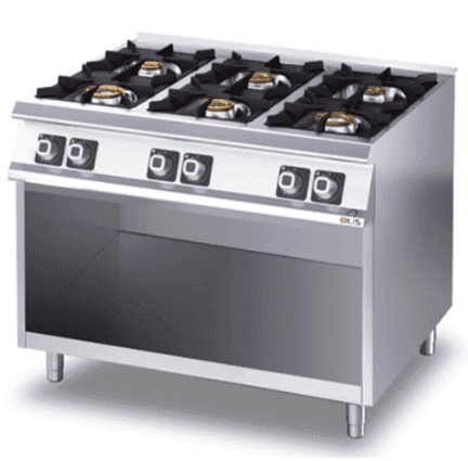 Olis 6 Burner Gas Range on Open Cabinet - Rent or Buy63443490308227110