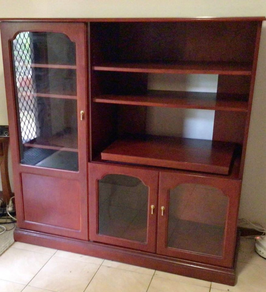 Wooden & Glass Wall Unit62863840887042111