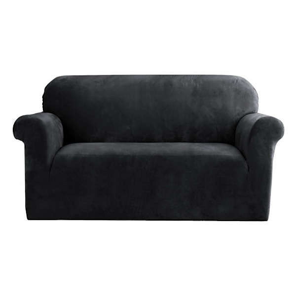 Sofa Cover Couch Covers 2 Seater Velvet Black62866849160195112