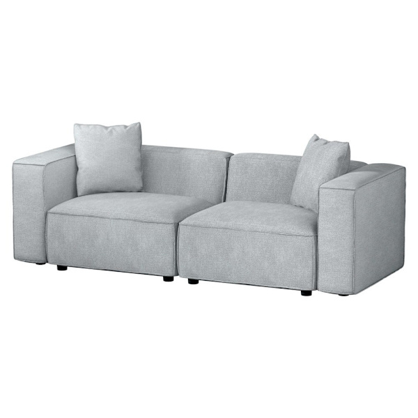 Modular Sofa Chaise Set 2-Seater Grey62863380329474113