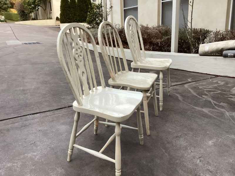 3 antique wooden chairs 300 each62863376789250119