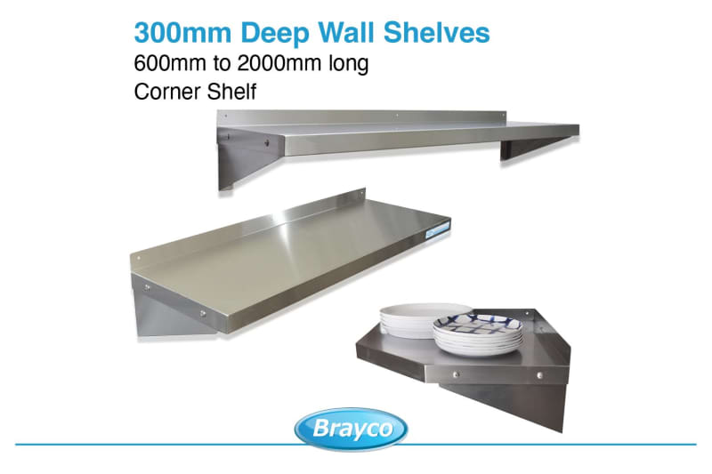 Wall Shelves  Pipe or Solid - Stainless Steel62863411499521113