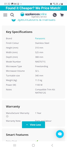 panasonic microwave Working model nn-st671s63016487234946111