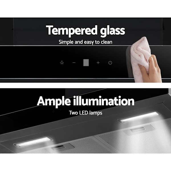 Rangehood 600mm Stainless Steel Glass Kitchen Canopy 60cm63021733999746112