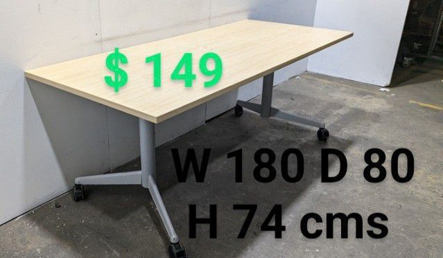 6 Mobile foldable office desks $ 149 each training boardroom table wfh62863385028867114