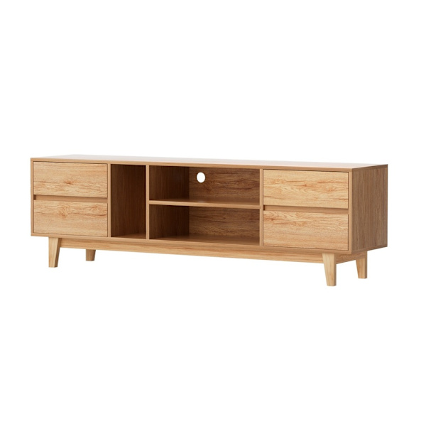 Entertainment Unit Stand TV Cabinet Storage Drawer Shelf 180cm Wooden62866848977667111