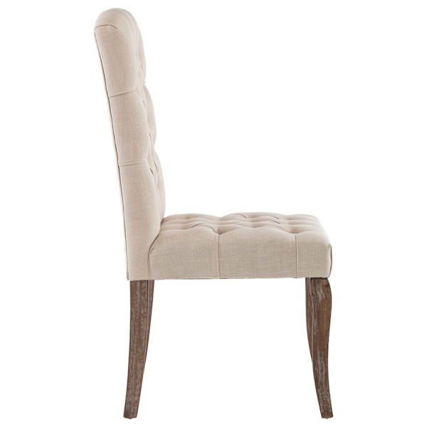 Dining Chairs 2 pcs Beige Linen-Look Fabric....62863384736642113