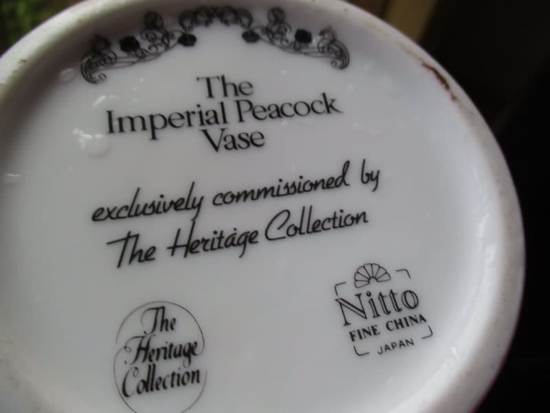 The Imperial Peacock Vase Heritage Collection Nitto Japan - Collectables in  Cranbourne VIC | Gumtree Australia