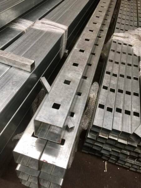 Galvanised 100x100x8000mm Single and  Double Punched 25mm SQ63008917717377111
