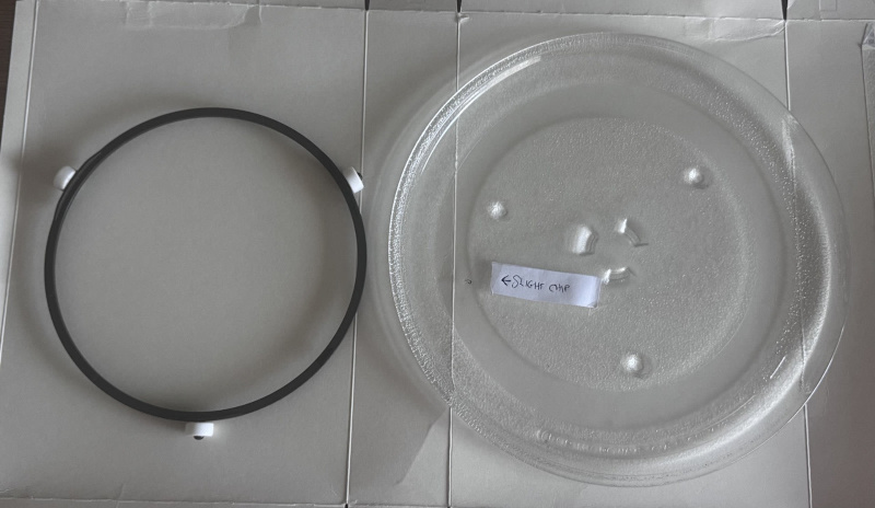 Microwave Oven Glass Plate/Turntable and Roller/Ring underneath63017766949634111