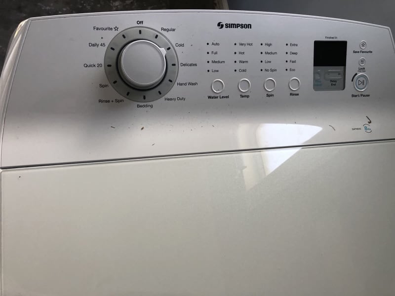 e20 simpson washing machine